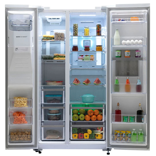 یخچال و فریزر ساید بای ساید آدینا اسنوا مدل S2Di-S110-W