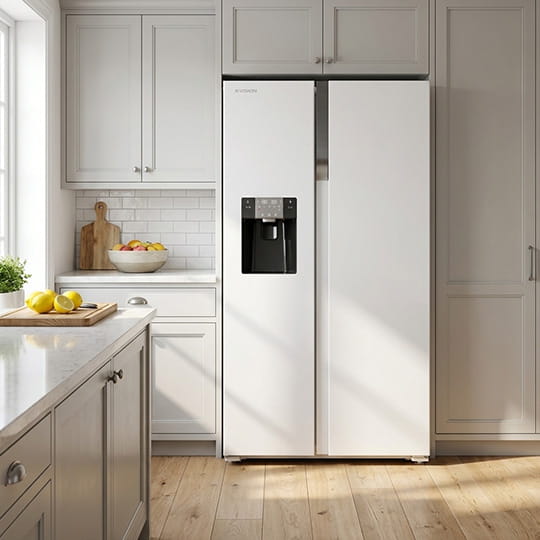 یخچال و فریزر ساید بای ساید ایکس ویژن مدل HS600-WI